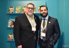 Jose Manuel Villacis and Anthony Serafino with EXP. Group have lots of meetings during the three-day event and made time to stop by FreshPlaza’s booth.